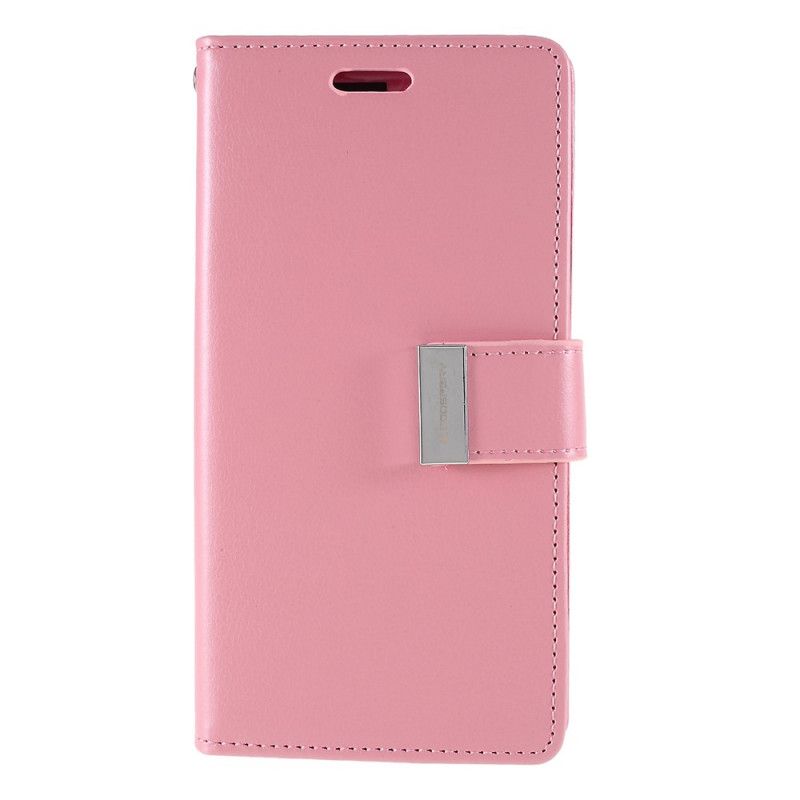 Leren Hoesje iPhone 11 Pro Magenta Zwart Kwik Metalen Sluiting