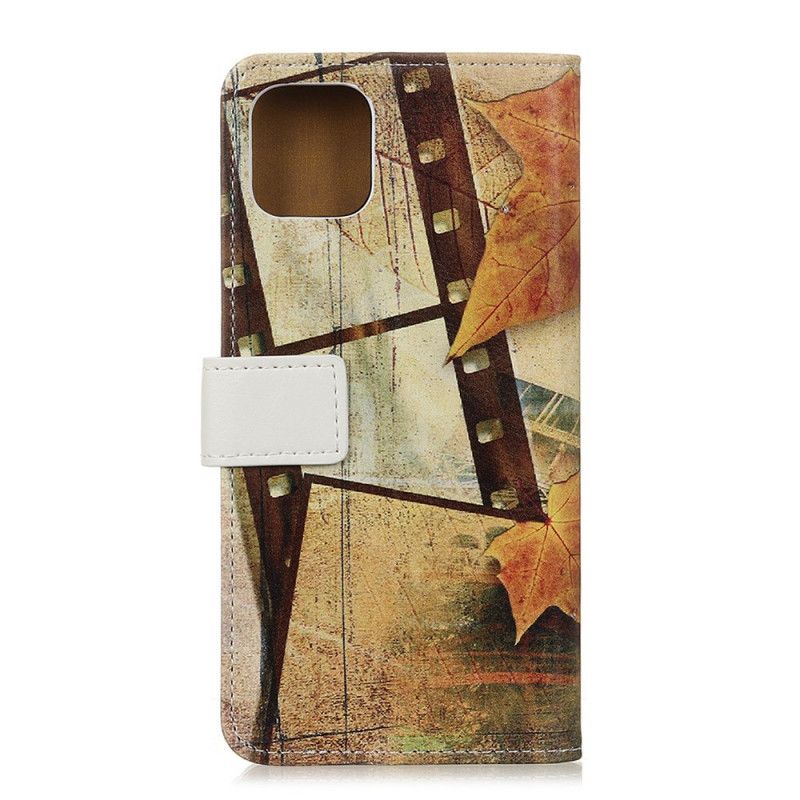 Leren Hoesje voor iPhone 11 Pro Eiffeltoren In De Herfst