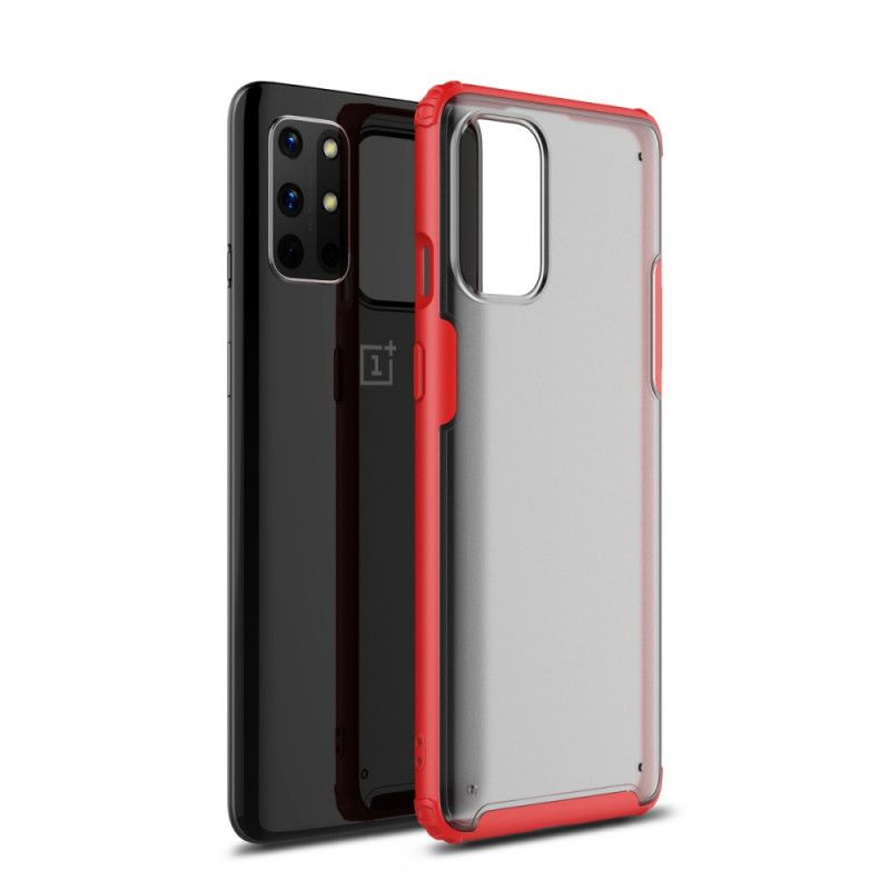 Case Hoesje OnePlus 8T Rood Zwart Telefoonhoesje Frosted Hybride