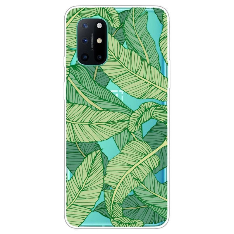 Cover Hoesje OnePlus 8T Telefoonhoesje Transparante Grafische Bladen