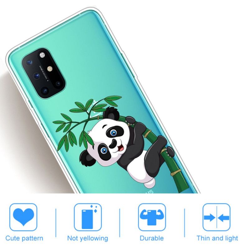 Cover Hoesje OnePlus 8T Telefoonhoesje Transparante Panda Op Bamboe