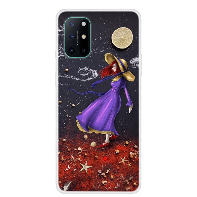 Cover Hoesje OnePlus 8T Telefoonhoesje Vrouw In De Zee