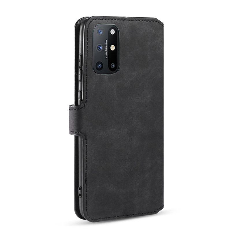 Flip Case Leren OnePlus 8T Grijs Zwart Retro Dg.Ming