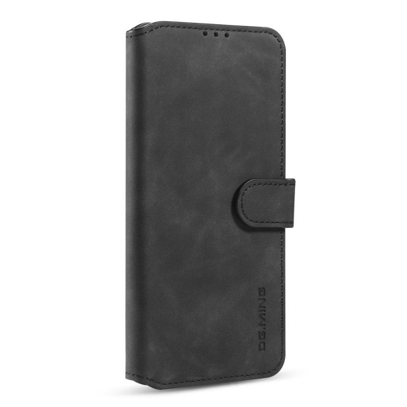 Flip Case Leren OnePlus 8T Grijs Zwart Retro Dg.Ming