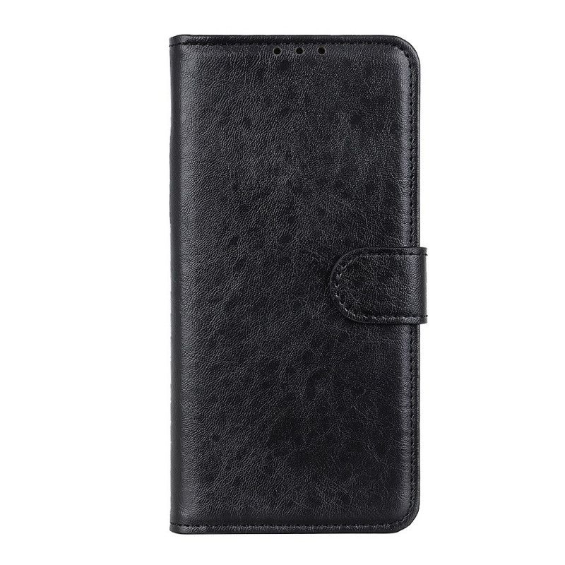 Flip Case Leren OnePlus 8T Rood Zwart Gestructureerd Kunstleer