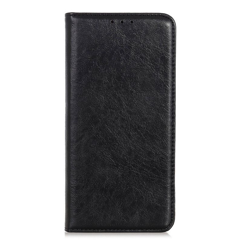 Folio-hoesje voor OnePlus 8T Rood Zwart Elegant Split Lychee Leer