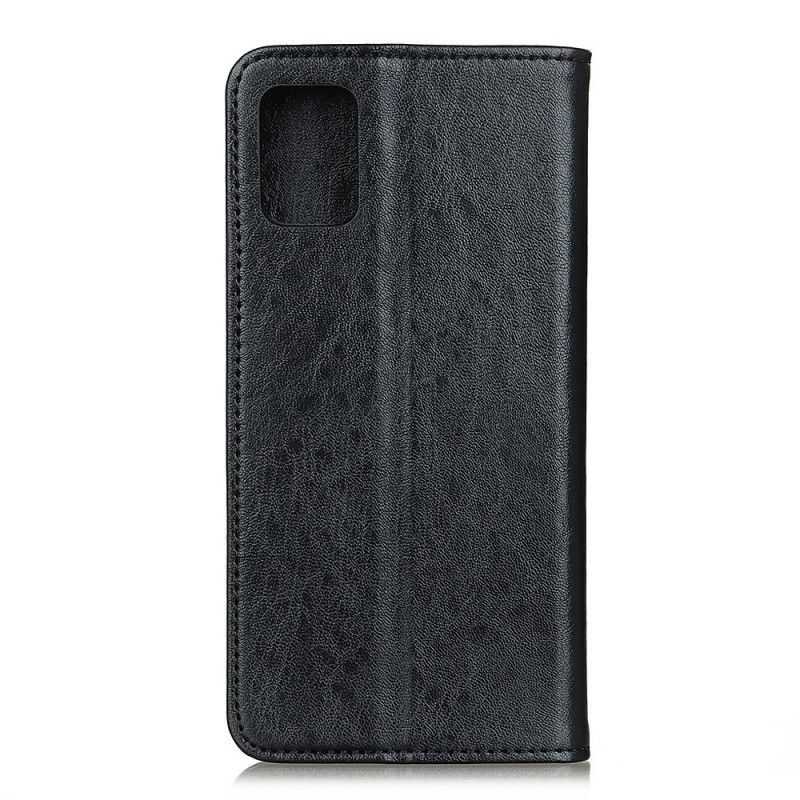 Folio-hoesje voor OnePlus 8T Rood Zwart Elegant Split Lychee Leer