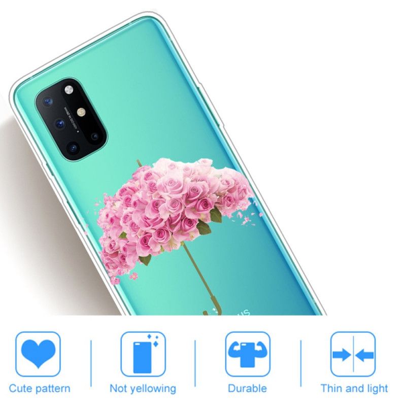 Hoesje OnePlus 8T Telefoonhoesje Paraplu In Rozen