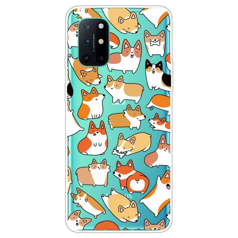 Hoesje OnePlus 8T Telefoonhoesje Transparant Meerdere Honden