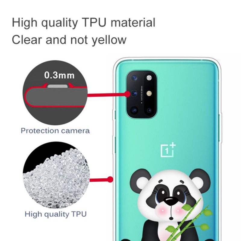 Hoesje OnePlus 8T Transparante Droevige Panda