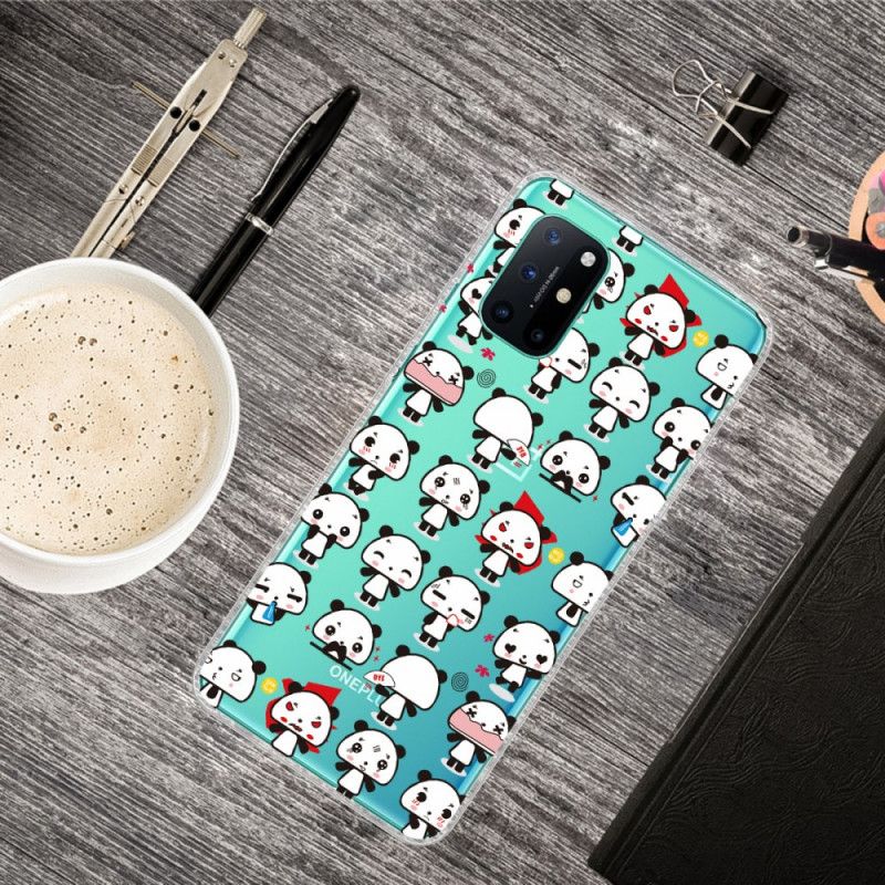 Hoesje OnePlus 8T Transparante Grappige Panda'S