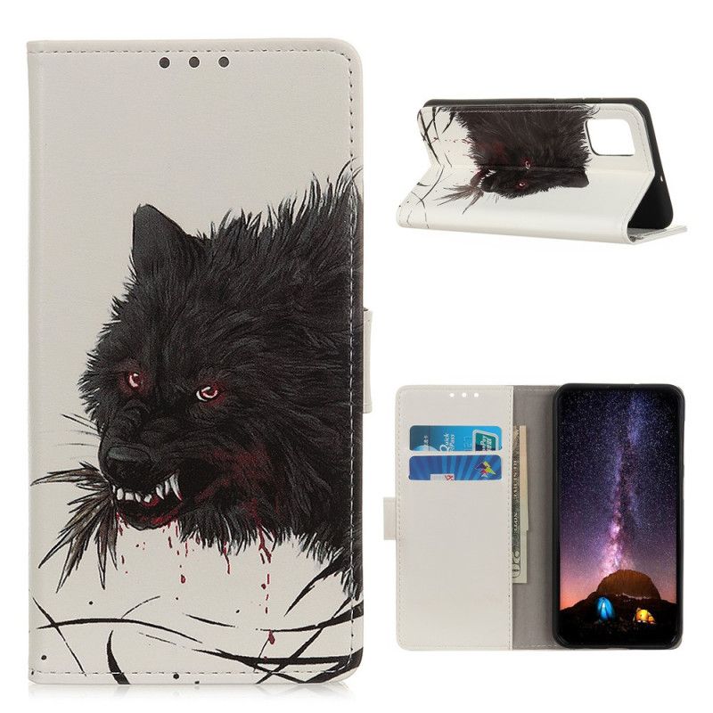 Leren Hoesje OnePlus 8T Hongerige Wolf