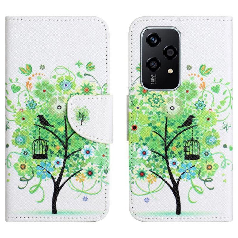 Flip Case Leren Honor 200 Lite Groene Boom