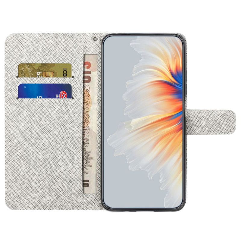 Folio-hoesje Honor 200 Lite Maanbloemen Met Riem