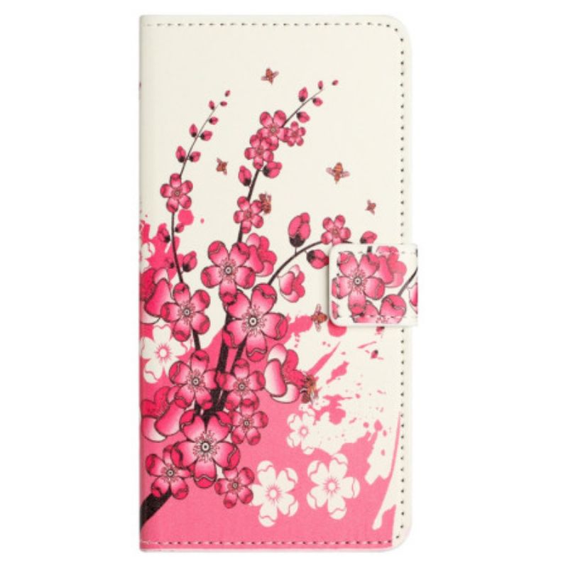 Folio-hoesje Honor 200 Lite Telefoonhoesje Tropische Bloemen