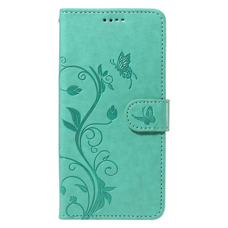 Leren Hoesje Honor 200 Lite Vlinders En Bloemen Bescherming Hoesje