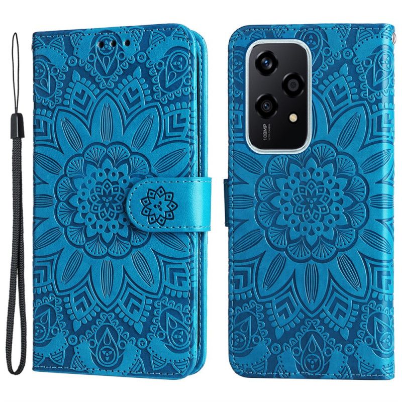 Leren Hoesje Honor 200 Lite Zonnebloempatroon Bescherming Hoesje