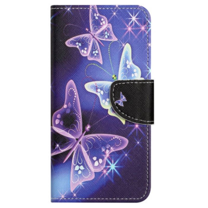 Leren Hoesje Voor Honor 200 Lite Fonkelende Vlinders