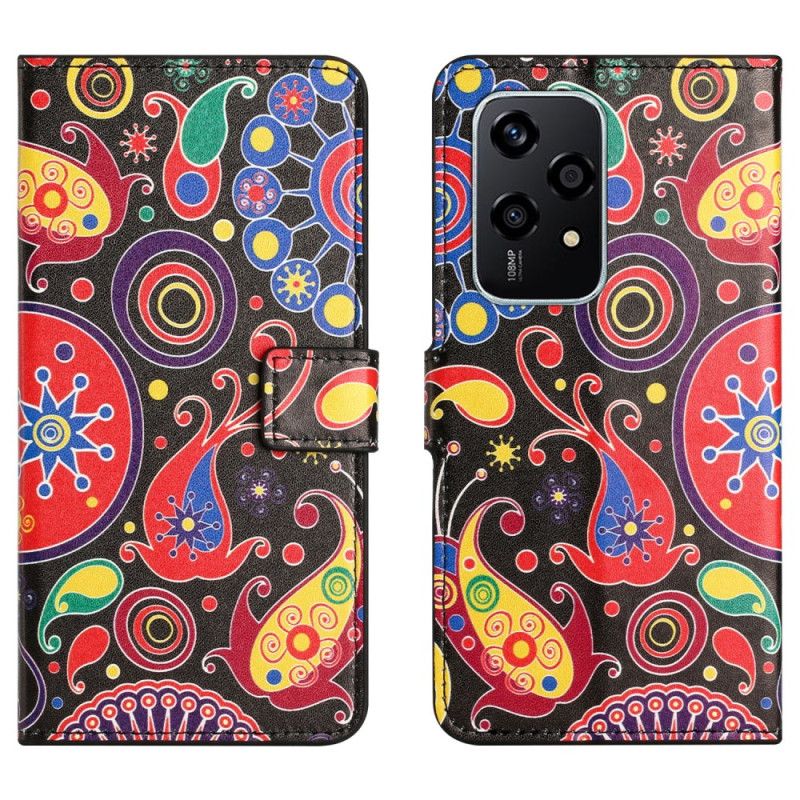 Leren Hoesje Voor Honor 200 Lite Galaxy-patroon