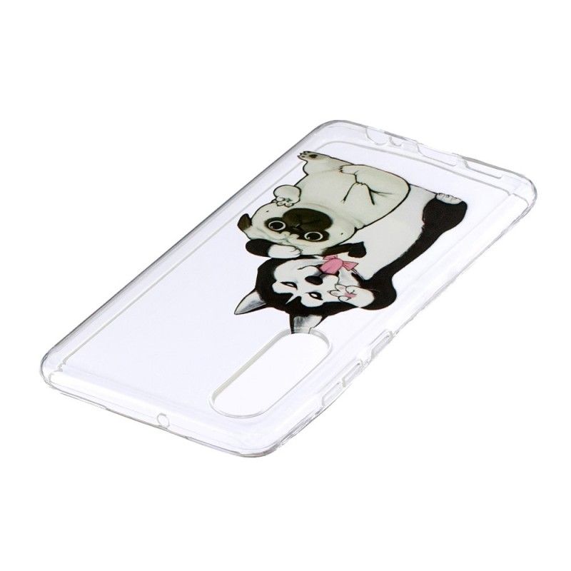 Cover Hoesje Huawei P30 Telefoonhoesje Grappige Honden