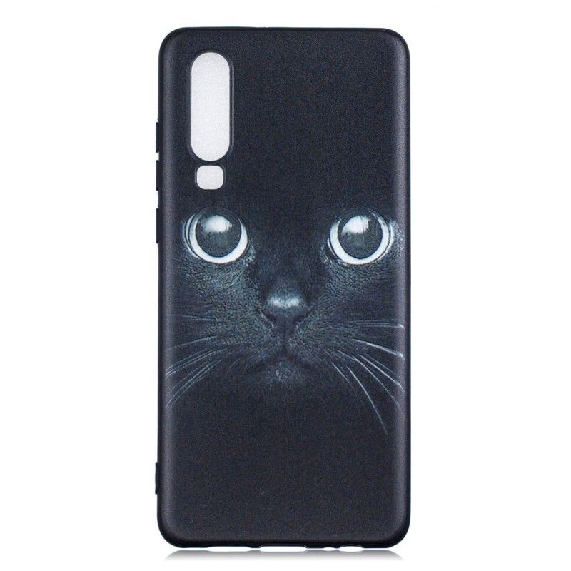 Cover Hoesje Huawei P30 Telefoonhoesje Kattenogen