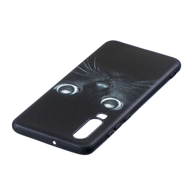 Cover Hoesje Huawei P30 Telefoonhoesje Kattenogen