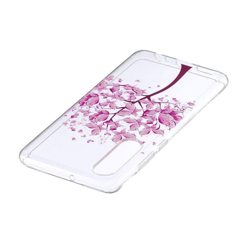 Cover Hoesje Huawei P30 Telefoonhoesje Transparante Boom In Waanzin