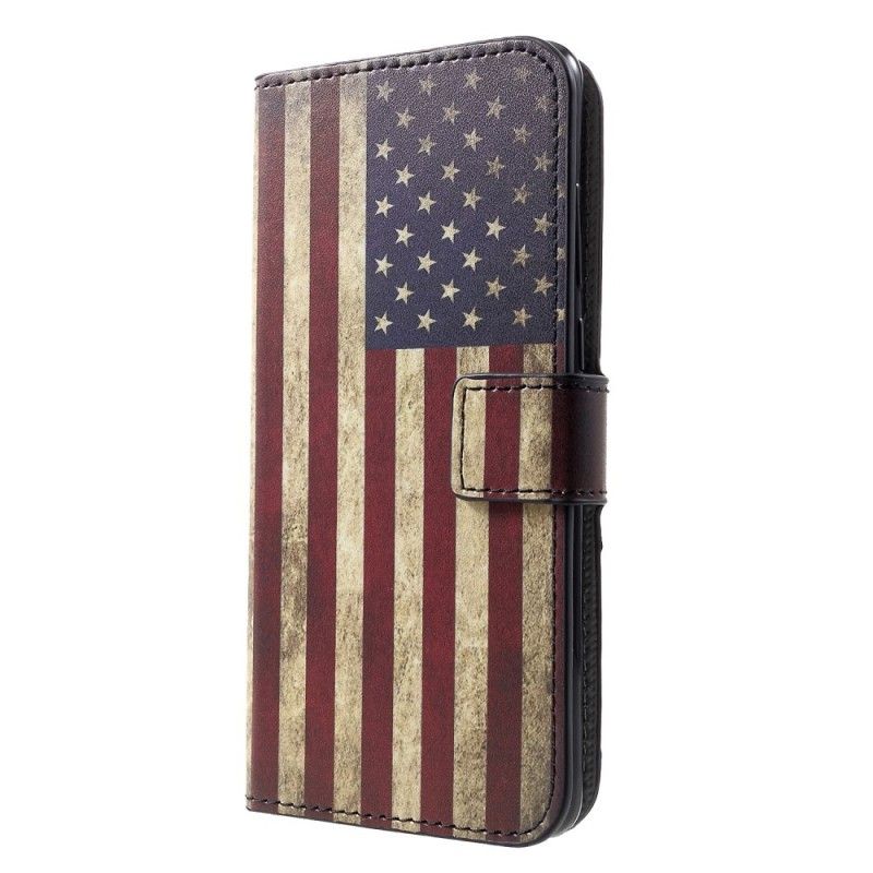 Flip Case Leren Huawei P30 Usa Vlag