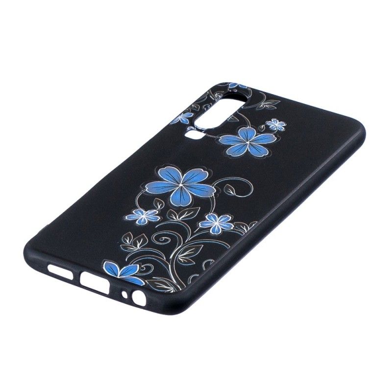 Hoesje Huawei P30 Telefoonhoesje Blauwe Bloemen