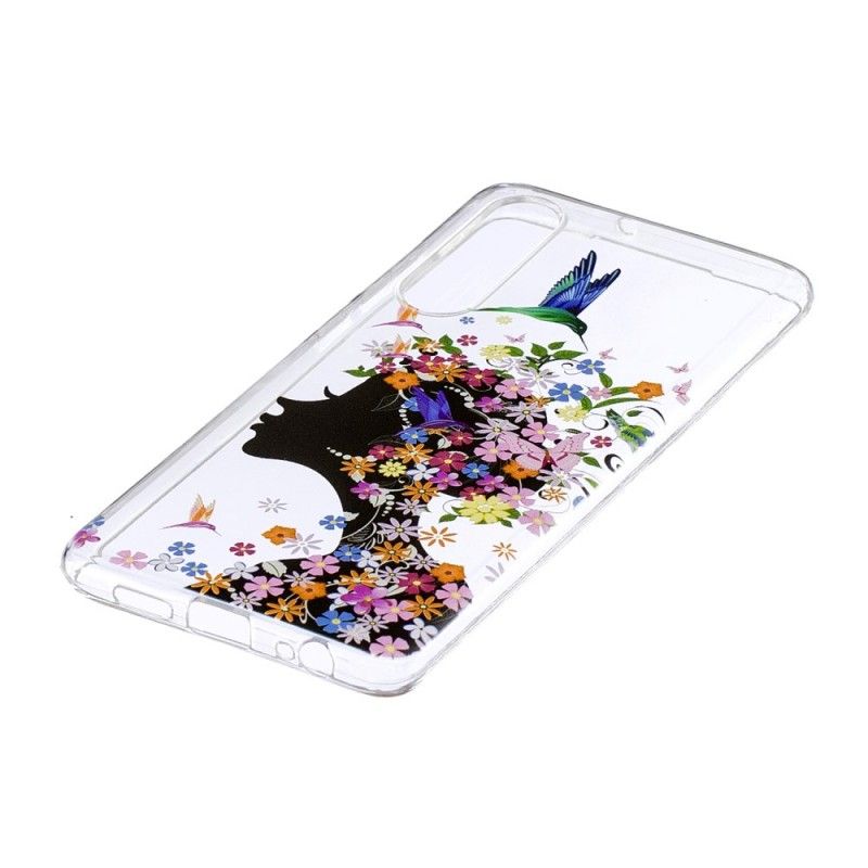 Hoesje Huawei P30 Transparant Bloemenmeisje