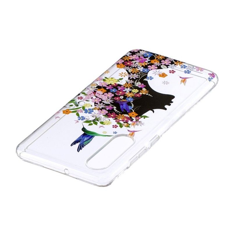 Hoesje Huawei P30 Transparant Bloemenmeisje