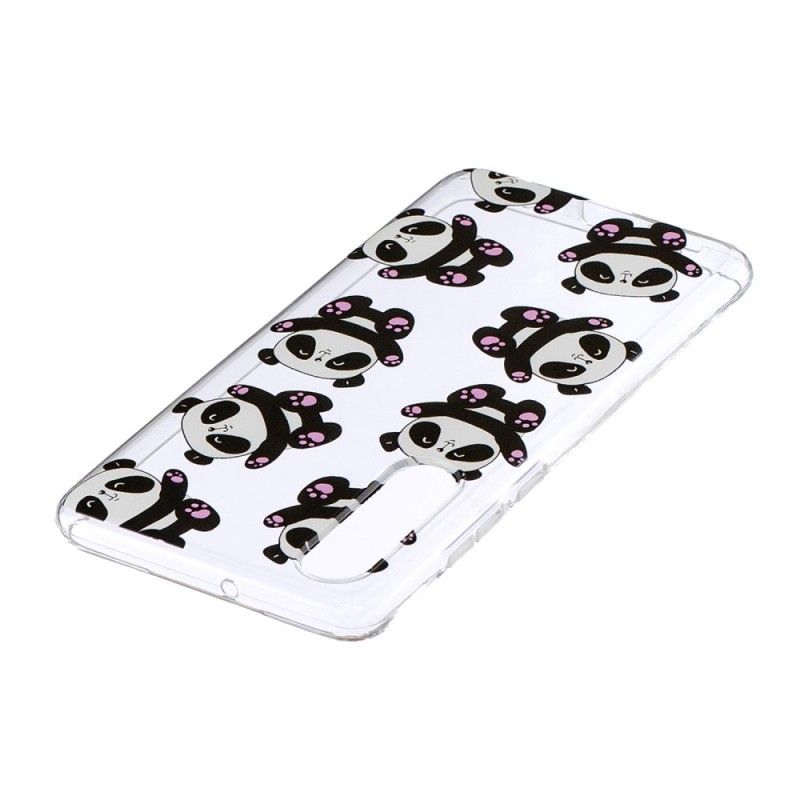 Hoesje voor Huawei P30 Transparante Panda'S Hebben Plezier