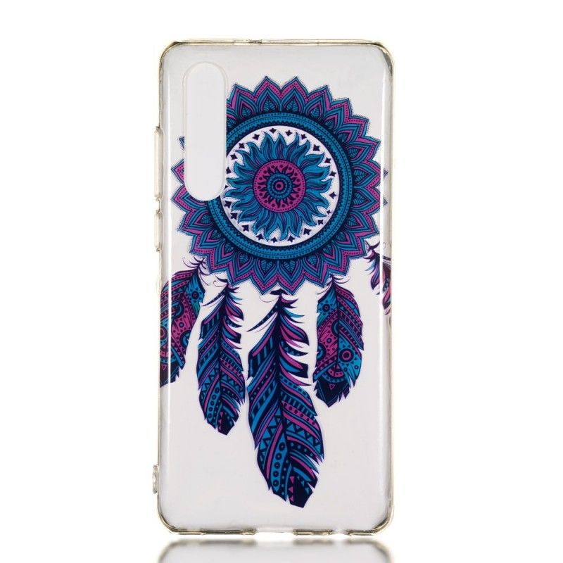 Hoesje voor Huawei P30 Vanger Droomt Blauwe Veren