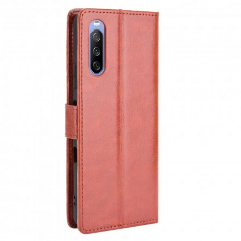 Flip Case Leren Sony Xperia 10 Iii Flitsend Kunstleer