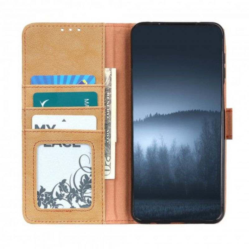 Folio-hoesje Sony Xperia 10 Iii Faux Splitleer Retro Khazneh