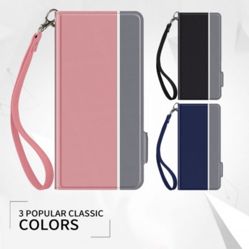 Folio-hoesje Sony Xperia 10 Iii Telefoonhoesje Bicolor Baiyu-serie