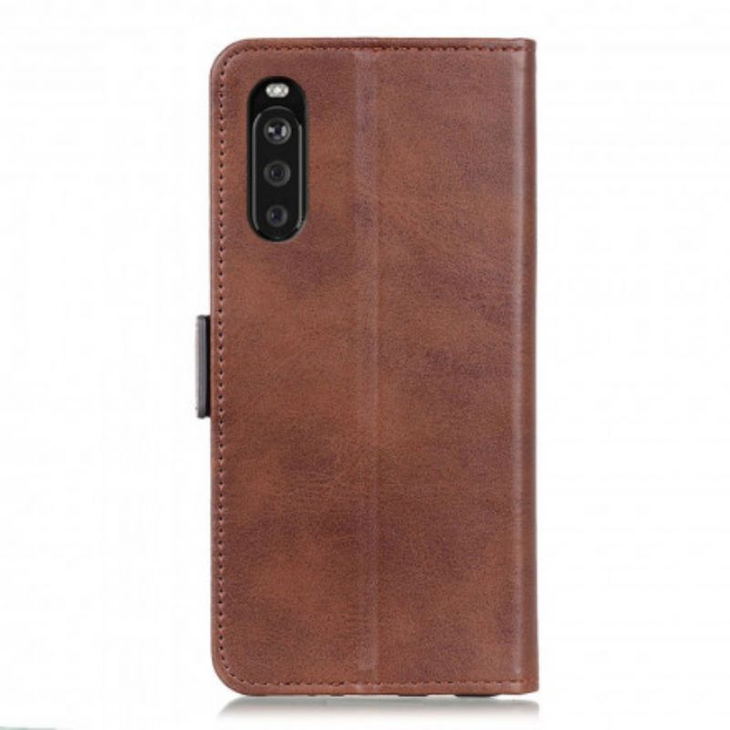 Folio-hoesje Sony Xperia 10 Iii Telefoonhoesje Dubbele Klep