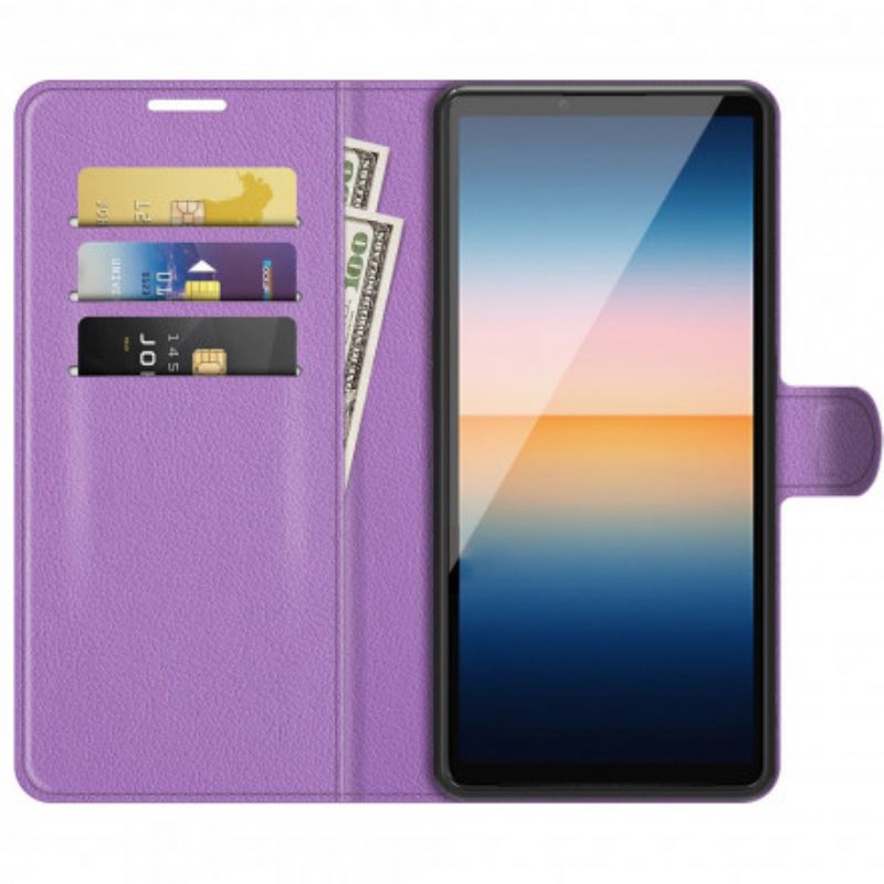 Leren Hoesje Sony Xperia 10 Iii Klassiek Kunstleer