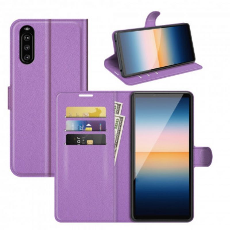 Leren Hoesje Sony Xperia 10 Iii Klassiek Kunstleer