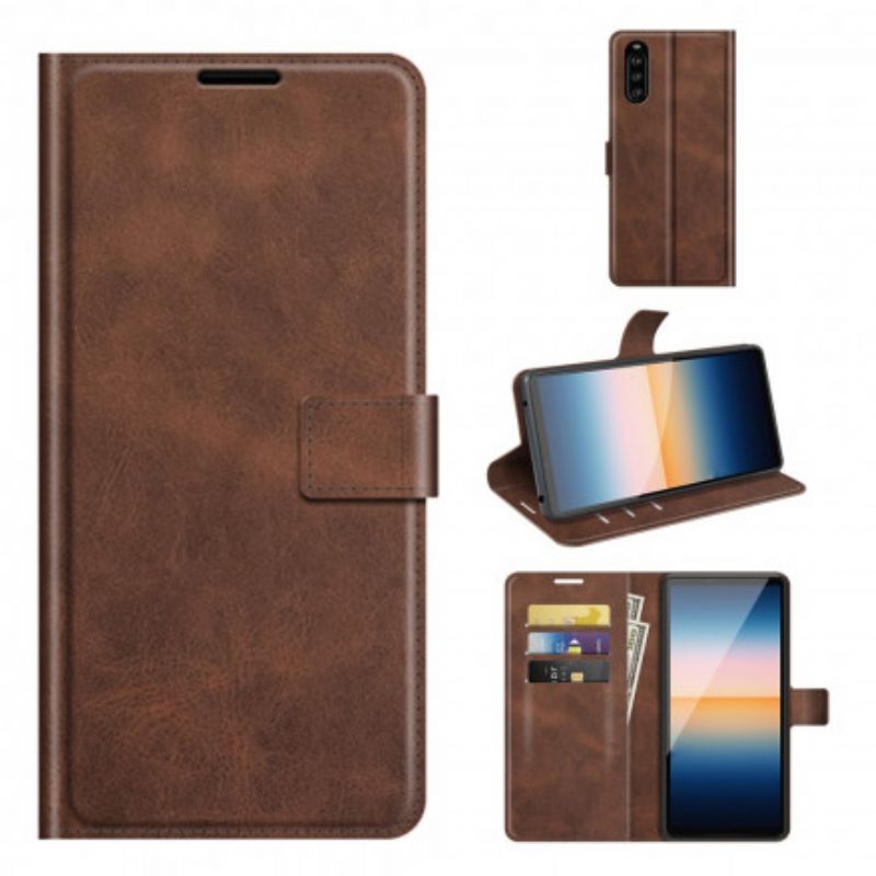 Leren Hoesje Sony Xperia 10 Iii Slank Extreem Leereffect Bescherming Hoesje