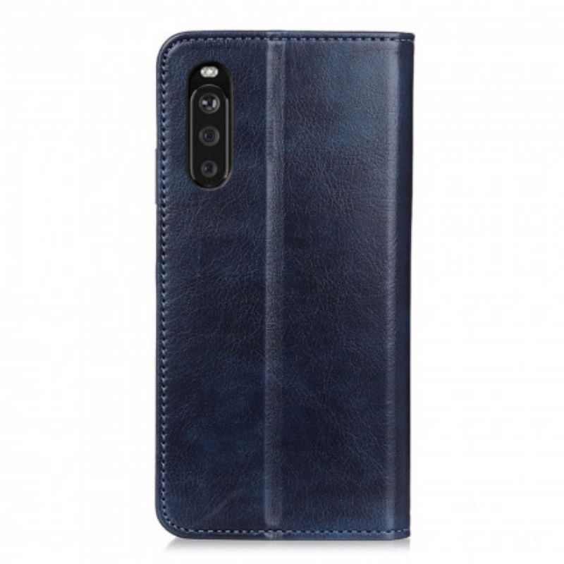 Leren Hoesje Voor Sony Xperia 10 Iii Litchi Premium Kunstleer