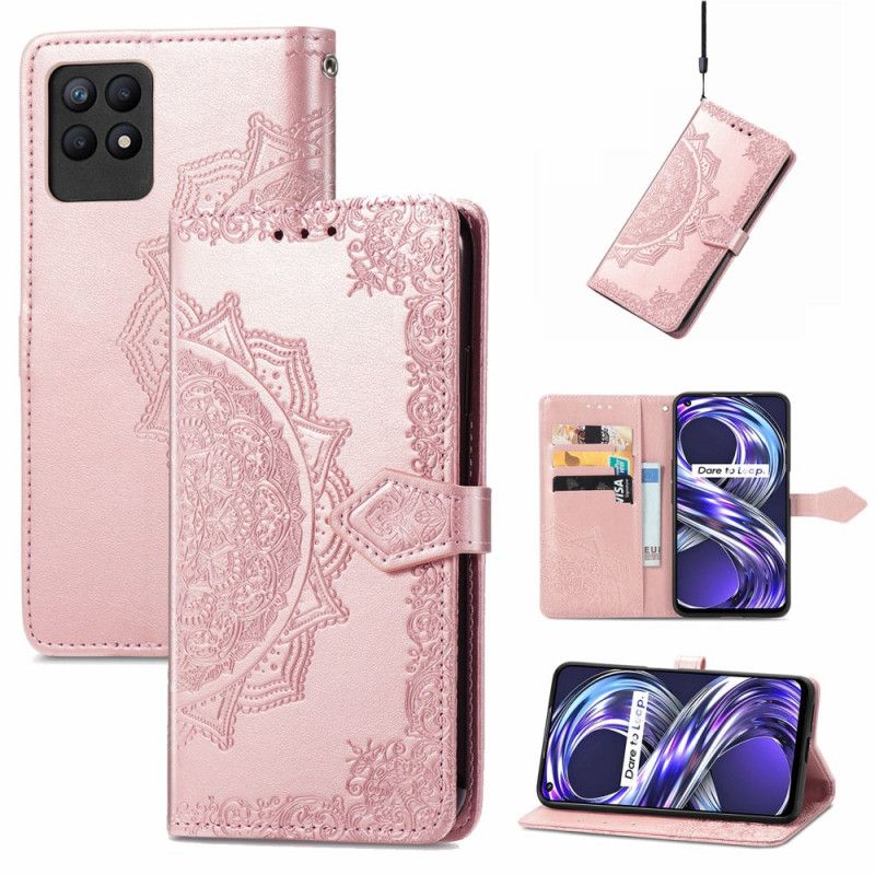 Flip Case Leren Realme 8i Mandala Middeleeuwen