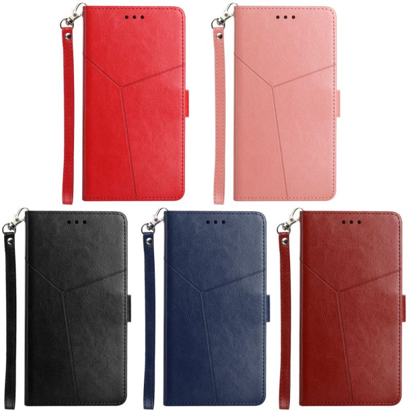 Flip Case Leren Realme 8i Stijl Leer Geo Y-ontwerp