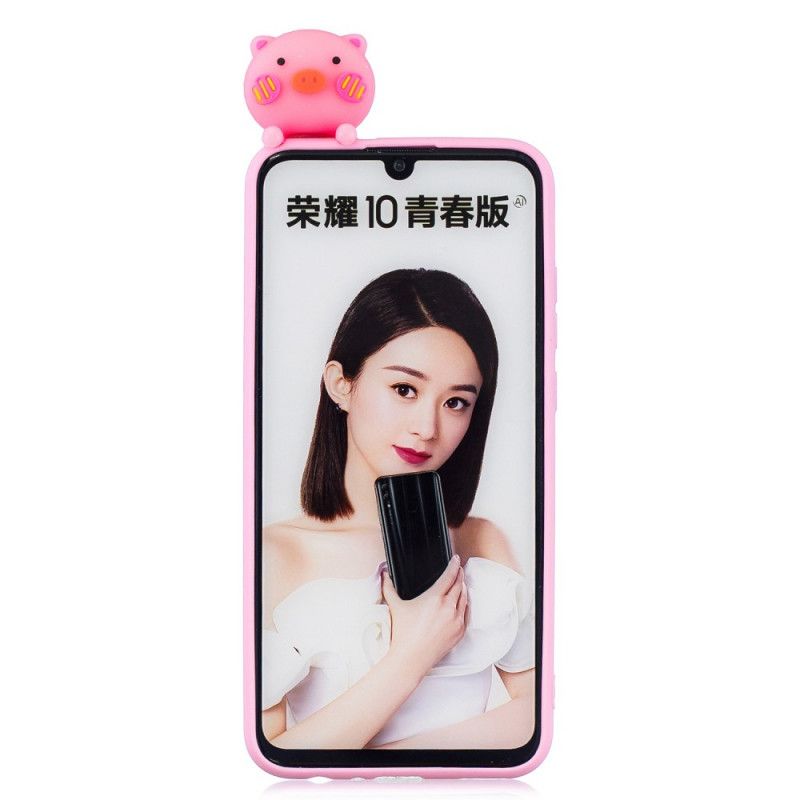 Cover Hoesje Huawei P Smart 2019 Telefoonhoesje 3D Apollo Het Varken