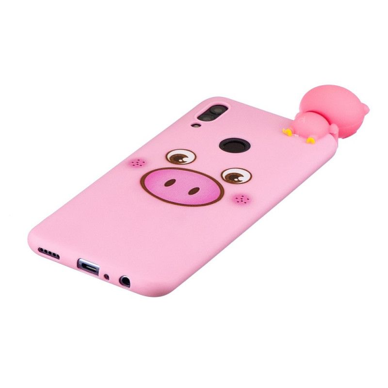 Cover Hoesje Huawei P Smart 2019 Telefoonhoesje 3D Apollo Het Varken