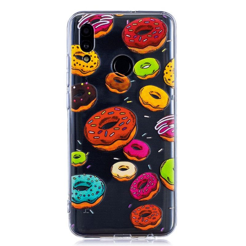 Cover Hoesje Huawei P Smart 2019 Telefoonhoesje Transparante Donuts