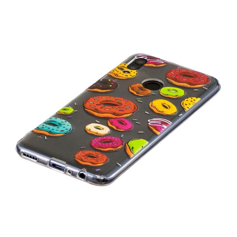 Cover Hoesje Huawei P Smart 2019 Telefoonhoesje Transparante Donuts