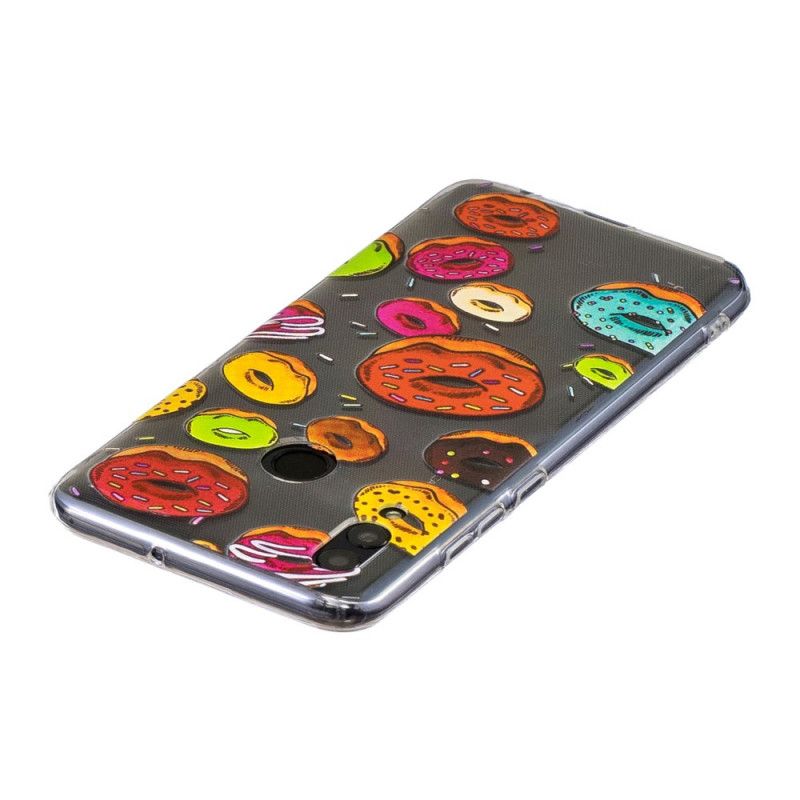 Cover Hoesje Huawei P Smart 2019 Telefoonhoesje Transparante Donuts