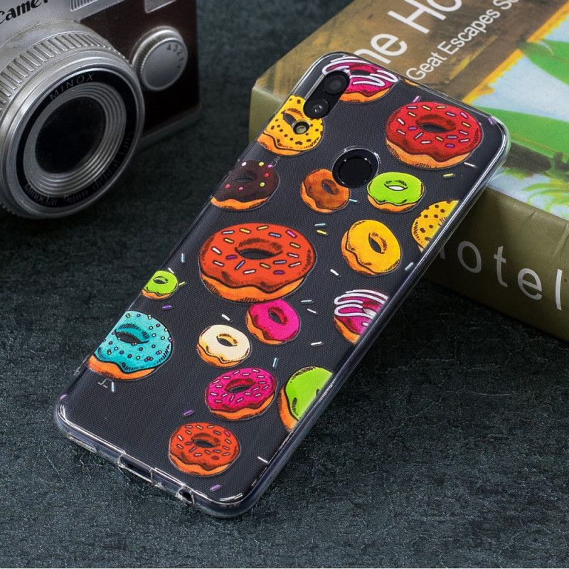 Cover Hoesje Huawei P Smart 2019 Telefoonhoesje Transparante Donuts