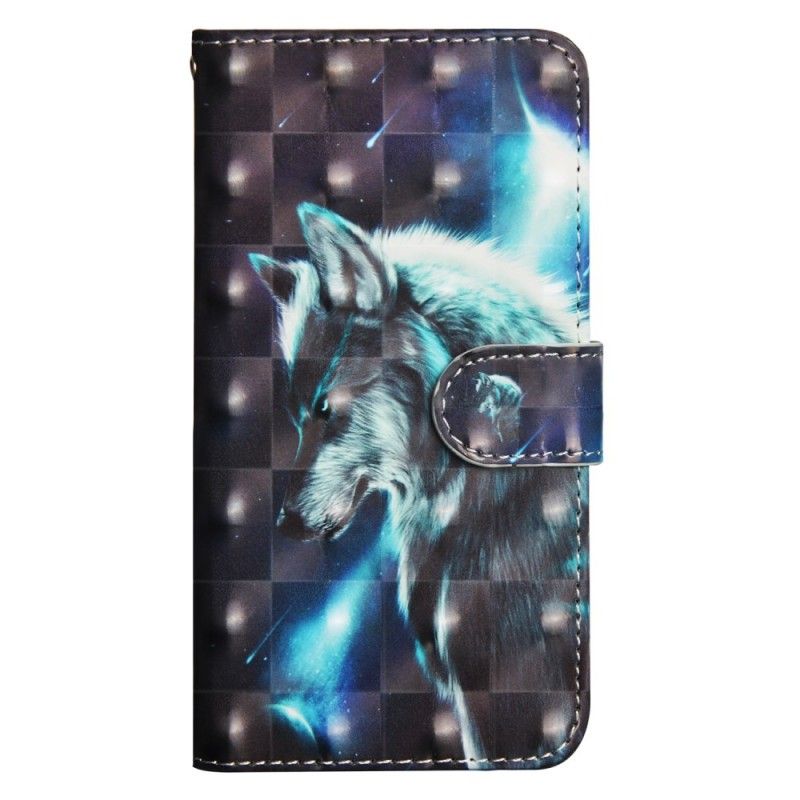 Flip Case Leren Huawei P Smart 2019 Majestueuze Wolf